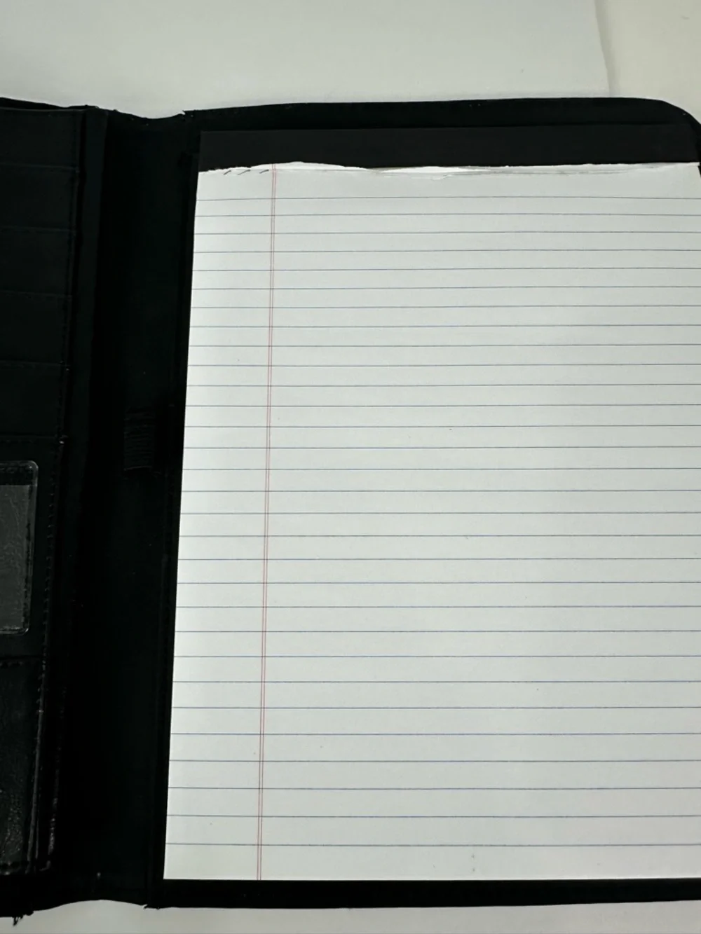 Leed's PPD Black Padfolio with Front Pocket, Legal Pad, & Inner Tablet Pocket